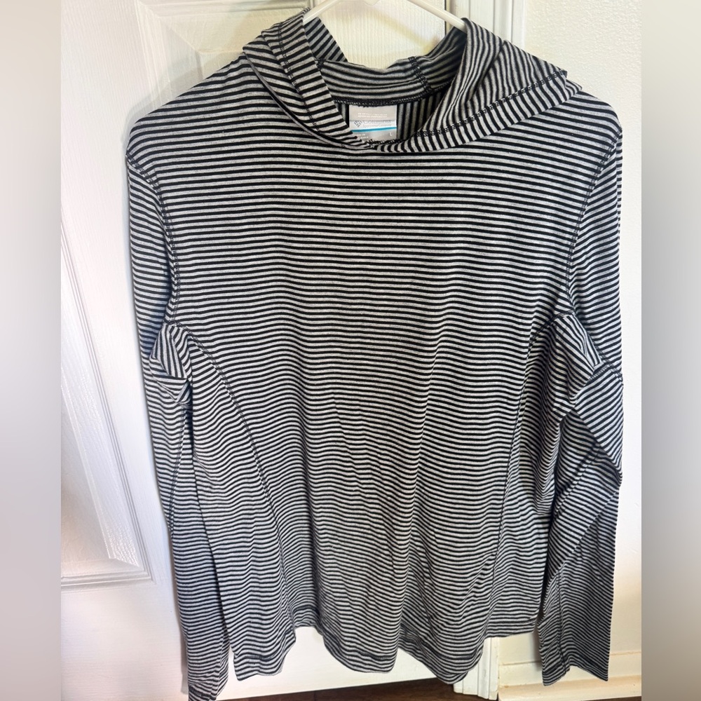 Columbia Black and White Striped Hoodie